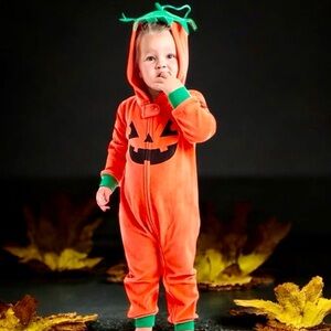 TIPSY ELVES TODDLER UNISEX PUMPKIN COSTUME ONSIE